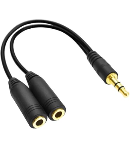 Amazon | 3.5mm イヤホン分岐ケーブル イヤホンジャック 通話可能 3.5